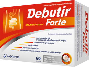 DEBUTIR Forte ,kapsułki, maślan sodu 300 mg, żywność specjalnego przeznaczenia medycznego,kompozycja-2
