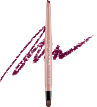 J.CAT BEAUTY Lip Contour ,konturówka do ust, z pędzelkiem, automatyczna, nr 204 Wild Burgundy,kompozycja-2