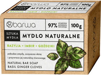 BARWA Sztuka Mydła ,mydło w kostce, Bazylia, Imbir, Goździki,kompozycja-2