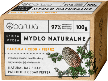 BARWA Sztuka Mydła ,mydło w kostce, Paczula, Cedr, Pieprz,kompozycja-2