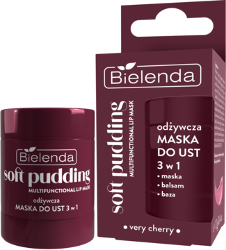 BIELENDA Soft Pudding ,maska do ust, Very Cherry,kompozycja-2