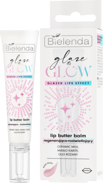 BIELENDA Glaze & Glow ,balsam do ust, regenerująco-rozświetlający, Rose Pearl,kompozycja-2