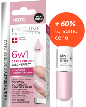 EVELINE COSMETICS Nail Therapy Professional 6w1 Care & Colour,odżywka do paznokci, Pink,kompozycja-2