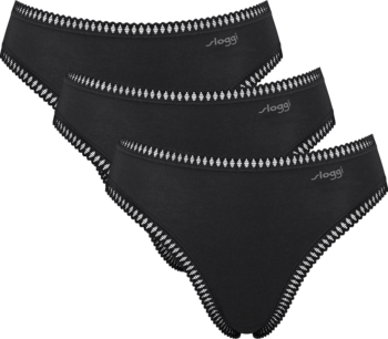 SLOGGI Go Crush ,majtki damskie, bawełniane, High Leg, Czarne, rozm. M,kompozycja-2