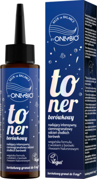 HAIR IN BALANCE BY ONLYBIO ,toner do włosów, Borówkowy,kompozycja-2