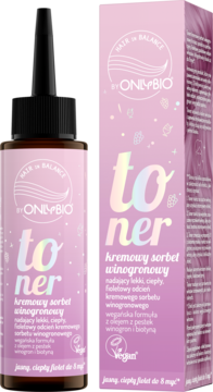 HAIR IN BALANCE BY ONLYBIO ,toner do włosów, Kremowy Sorbet Winogronowy,kompozycja-2