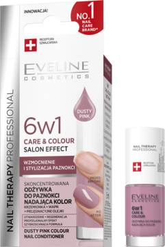 EVELINE COSMETICS Nail Therapy Professional 6w1 Care & Colour,odżywka do paznokci, nadająca kolor,kompozycja-2