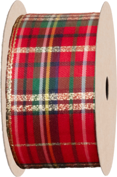 Wstążka Zielono-Czerwono-Złota, różne wzory, 1 szt.