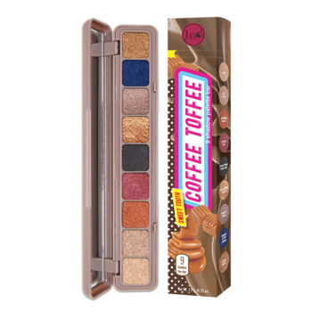 J.CAT BEAUTY Sweet Tooth ,paleta cieni do powiek, nr 102 Coffee Toffee,kompozycja-2