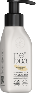 NEBOA ,maska do włosów, koloryzująca, 2w1, Biszkoptowy Blond,kompozycja-2