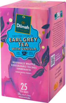 DILMAH Earl Grey With Vanilla ,herbata czarna z aromatem Wanilii,kompozycja-2