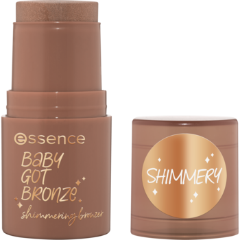 ESSENCE Baby Got Bronze Shimmery,bronzer do twarzy, w sztyfcie, nr 20 Holiday Glow,kompozycja-2