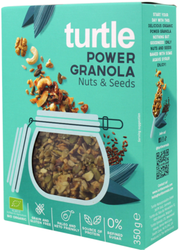 TURTLE ,granola, z orzechami i ziarnami, Bio,kompozycja-2