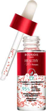 BOURJOIS Healthy Mix Serum Primer, rozświetlająca baza, w butelce z kroplomierzem z koralikami C+B3.