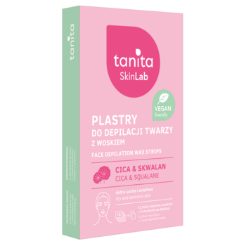 TANITA SkinLab ,plastry do depilacji twarzy z woskiem, skóra sucha i wrażliwa, CICA i Skwalan,kompozycja-2