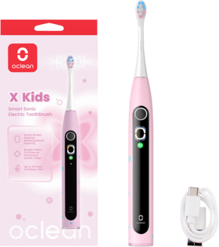 OCLEAN X Kids ,szczoteczka soniczna, Różowa,kompozycja-2