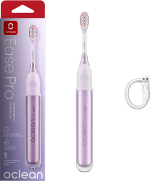 OCLEAN Ease Pro ,szczoteczka soniczna, Fioletowa,kompozycja-2