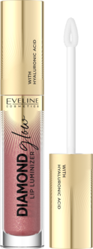 EVELINE COSMETICS Diamond Glow ,błyszczyk do ust, z kwasem hialuronowym, nr 15 Sugar Rush,kompozycja-2
