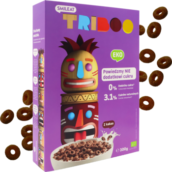 SMILEAT Triboo ,kółeczka zbożowe, z kakao, bez dodatku cukru,kompozycja-2