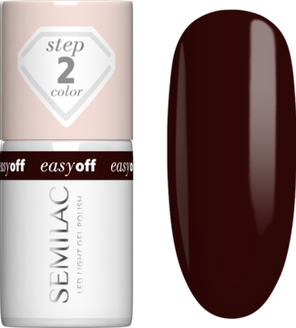 SEMILAC Easy Off ,lakier do paznokci, LED, nr L20 Marrom Choco,kompozycja-2