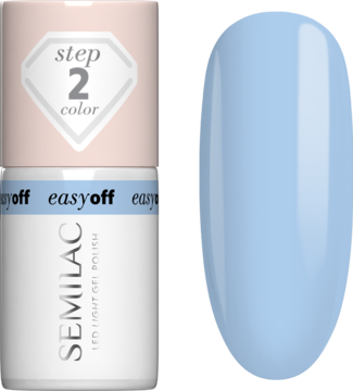 SEMILAC Easy Off ,lakier do paznokci, LED, nr L15 Azul Blue,kompozycja-2