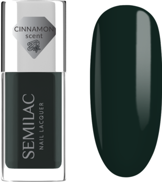 SEMILAC ,lakier do paznokci, nr 114 Bottle Green,kompozycja-2