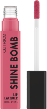 Catrice Shine Bomb Lip Lacquer 080 Flirt Alert, różowy błyszczyk z aplikatorem, widok z przodu.