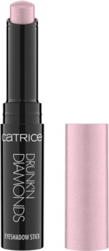 Catrice Drunk'n Diamonds cień w sztyfcie Lavender Jelly Haze. Czarny, lawendowy kolor, błyszczące, z pasującą nakładką.