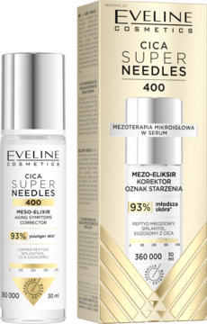 EVELINE COSMETICS CICA Super Needles 400,mezo-eliksir do twarzy, korektor oznak starzenia,kompozycja-2