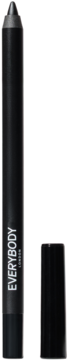 Czarna kredka do oczu Satin Kajal Black Everybody London, widok z przodu, z otwartą skuwką.