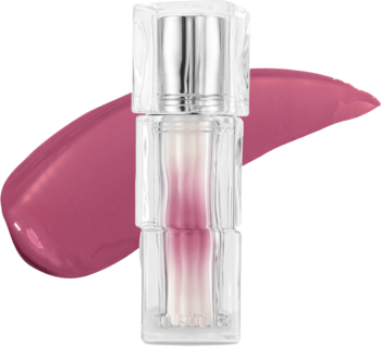 TIRTIR Mini tint do ust Waterism Glow Tint Mauve Blush, pionowy widok w buteleczce, z dużą smugą koloru.