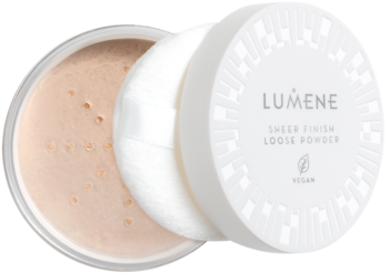 LUMENE Sheer Finish ,puder do twarzy, sypki, Transparentny,kompozycja-2