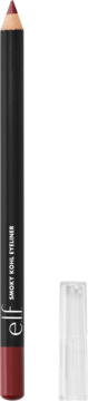 Kredka do oczu e.l.f. Smoky Kohl Eyeliner Berry Necessary, pionowo, obok przezroczysta zatyczka.