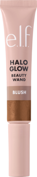 e.l.f. Halo Glow Beauty Wand rozświetlający róż, Magic Hour, brązowa tubka z aplikatorem, z przodu.