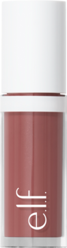 elf Liquid Blush w kolorze różowego beżu, przezroczysta butelka z białym wieczkiem, z logo elf, widok z przodu.
