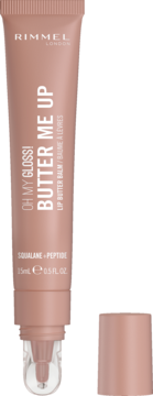 RIMMEL Oh My Gloss! Butter Me Up,balsam do ust, nawilżający, z peptydami i skwalanem, nr 001 Latte Delight,kompozycja-2
