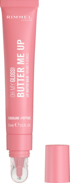 RIMMEL Oh My Gloss! Butter Me Up,balsam do ust, nawilżający, z peptydami i skwalanem, nr 002 Bubble Gum,kompozycja-2