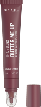 RIMMEL Oh My Gloss! Butter Me Up,balsam do ust, nawilżający, z peptydami i skwalanem, nr 003 Mellow Mocha,kompozycja-2