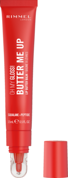 RIMMEL Oh My Gloss! Butter Me Up,balsam do ust, nawilżający, z peptydami i skwalanem, nr 004 Red Velvet,kompozycja-2