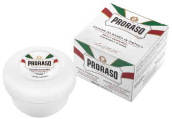 PRORASO Sensitive Skin ,mydło do golenia, z Zielona Herbatą i Owsem,kompozycja-2
