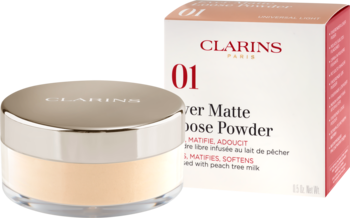 CLARINS Ever Matte ,puder do twarzy, sypki, matujący, 01 Universal Light,kompozycja-2