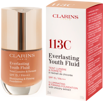 CLARINS Everlasting Youth,podkład do twarzy, SPF 15 PA+++, nr 113 Chestnut,kompozycja-2