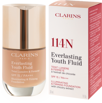 CLARINS Everlasting Youth,podkład do twarzy, SPF 15 PA+++, nr 114 Cappucino,kompozycja-2