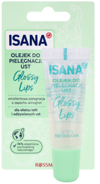 ISANA Glossy Lips ,olejek do ust, pielęgnacyjny,kompozycja-2