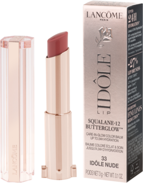 LANCÔME Idôle Squalane-12 Butterglow,pomadka do ust, nr 33 Idôle Nude,kompozycja-2