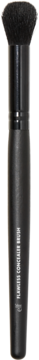 Czarny pędzel do korektora e.l.f. Flawless Concealer Brush z syntetycznym włosiem i zaokrągloną główką, widok z przodu.