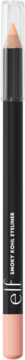 e.l.f. Smoky Kohl Eyeliner Beige Flag, czarna kredka z beżową bazą i wysuniętym beżowym sztyftem pod nakładką.