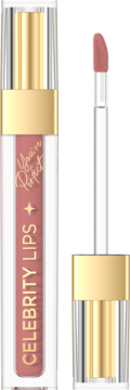 Różowa płynna pomadka Celebrity Lips You're Perfect z aplikatorem, matowe wykończenie, przezroczysta tubka.