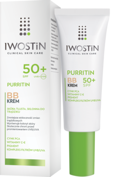 IWOSTIN Purritin ,krem BB, SPF 50+,kompozycja-2