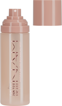 Brzoskwiniowa mgiełka do twarzy Hydra Infuse Botanical Mist, nawilżająca, utrwalająca, z otwartą nakrętką.